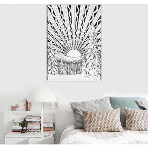 Winter Solstice Snow Scene Poster Canvas Print Painting Wall Art Bedroom Home Decoration