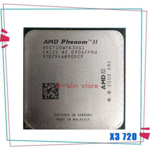 AMD Phenom X3 720 2.8GHz Triple-Core CPU Processor X3-720 HDX720WFK3DGI HDZ720WFK3DGI Socket AM3 938pin