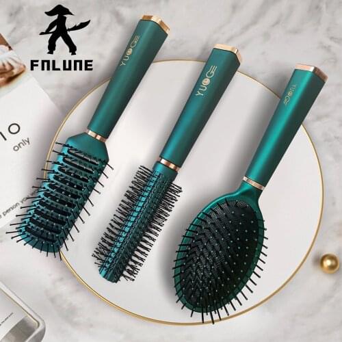 FnLune Wide Teeth Hair Brush Comb Scalp Massage Comb Home Salon Hairdressing Styling Tools Pro Salon Hair Care Styling Tool