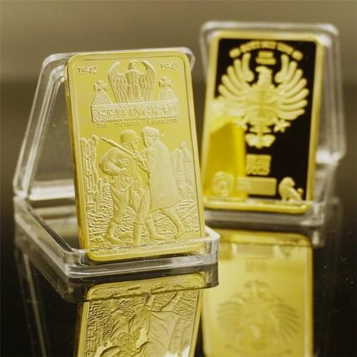 1942-1943 Russian Tank 999/1000 Reichs Gold Bullion &Clad Bar WWII War Doom Challenge Collection Souvenir Coins