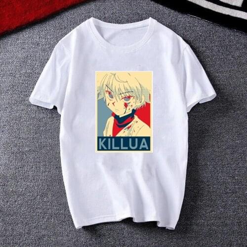 Funny Anime Manga T-shirt Clothes Mens Womens Casual T-shirt Tops Kawaii Hunter X Hunter T-shirt Killua Zoldyck Slim T-shirt