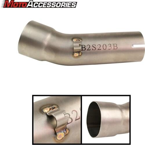 Motorcycle Exhaust Middle Pipe Link Pipe Slip On Section Muffler For SUZUKI GSXR600 2014 2015 2016