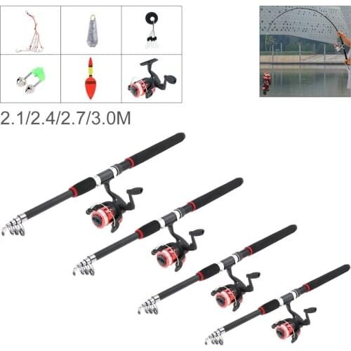 Telescopic Spinning Fishing Rod And Reel Combos Full Kit Fishing Gear Portable Ultralight Rod Outdoors Accessories