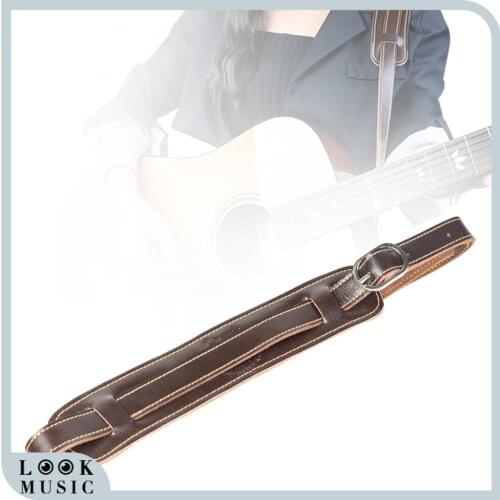 Vintage Acoustic Guitar Strap Classic Electric Acoustic Guitar Strap Soldier Genuine Cow Leather Soft Durable Guitar Strap Belt