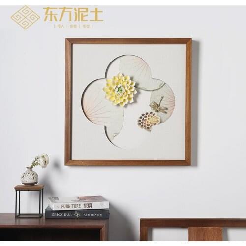 Oriental soil by cheung "and" new Chinese style living room sofa setting wall mural adornment bedroom villa