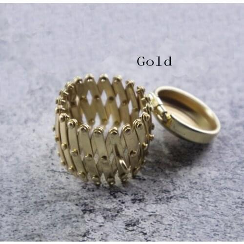 Gold Vintage expandable gate purse frame Open size 9 cm