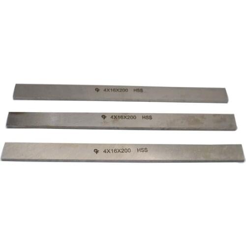 10Pcs 4mm * 16mm * 200mm HSS Grooving Tool Round Turning Lathe Bars Silver Gray