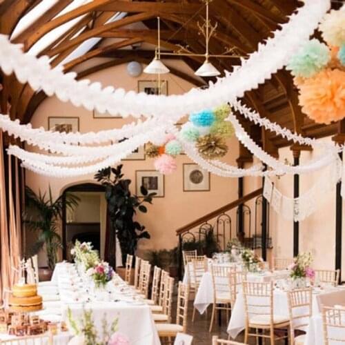 10pcs/lot 3.6M Four Leafs Paper Flower Wedding Room Decorations Lahua Birthday Party Deco Store Window Decoration 20 Colors