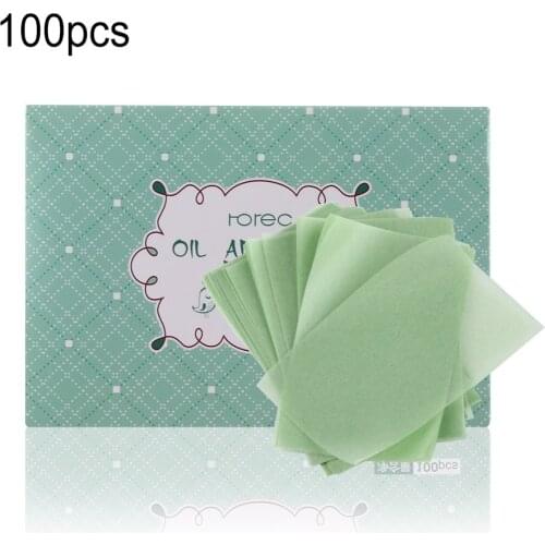100sheets/pack Green Tea Facial Oil Blotting Sheets Paper Cleansing Face Oil Control Absorbent Paper Beauty Makeup Tools