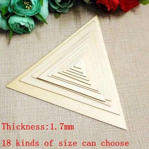 18 size can choose Plain Wood Wooden triangle Blank triangle Slices Discs for Wedding accessories DIY Crafts Embellishments C63