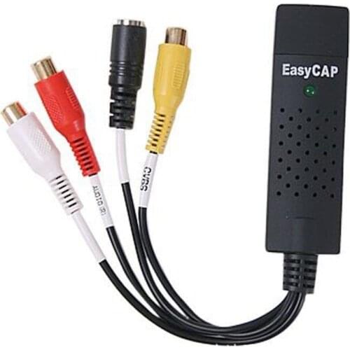 USB 2.0 Easycap Capture 4 Channel Video TV DVD VHS Audio Capture Adapter Card TV Video DVR Video Capture Converter For Win7/8/XP