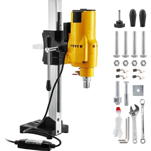 VEVOR Diamond Core Drilling Machine 8 Inch 205mm 3980W Diamond Core Drill Rig with Stand Concrete Wet Dry Core Drill Rig
