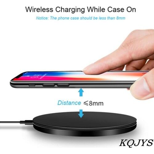 KQJYS 10W Fast Qi Wireless Charger for Samsung S9 S8 Plus Note 8 5 S7 S6 Edge Phone Wireless Charging Pad For iPhone X 8 Plus