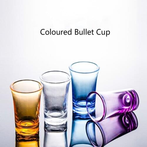4Pcs Creative Acrylic Bullet Cup Coloured Plastic Shot Cups Bar Restaurant Club Household Drink Tools Cocktail Deep Water Bomb