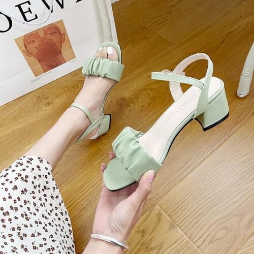 Temperament sandals fairy style Roman shoes with skirt summer 2021 new fashion girls high heels