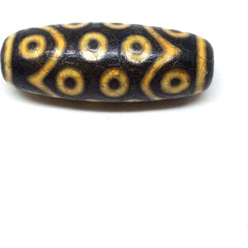 Old Ivory Color Beads Weathering Vein 18 Eyes Natural Agate Amulet Dzi Beads DIY Beads Jewelry Making