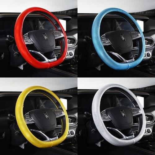D Shape Colorful car steering wheel cover four seasons universal cute womens auto handle cover summer non-slip for girls