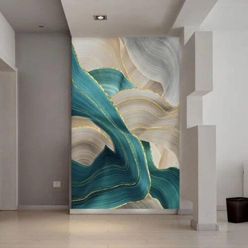 Colorful Wall Art Ribbon Canvas Printings Nordic Luxury Modern Abstract Wall Painting Posters Picture For Living Room Decor