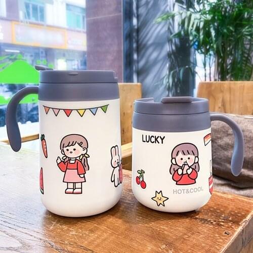Coffee Mug Friends Tazas Mugs Cups Water Bottle Tasse Thermal Taza Travel Espresso Taza Personalizada Stainless Steel Kawai Cup