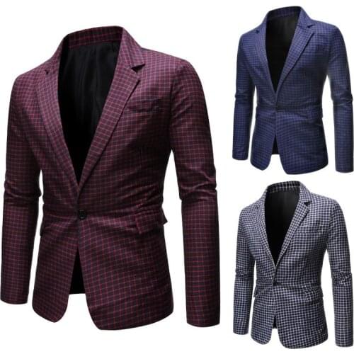 Suit Male，Male Suit，Suit Jackets，Mens Clothing，Four Seasons Man Small Suit, Plaid Pocket Button Decoration Slim And Comfortable