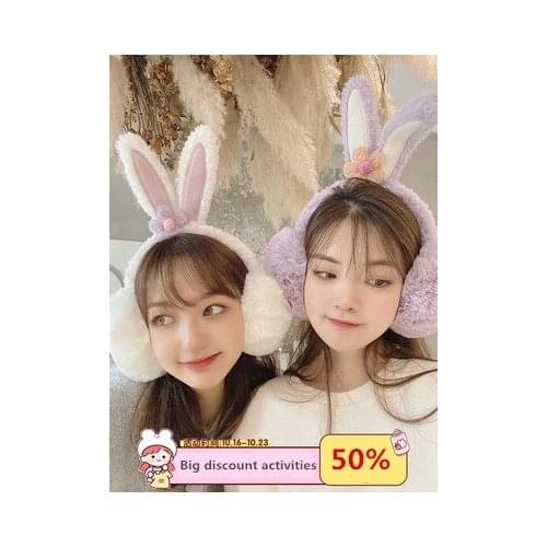 Net red ins Winter Ear bag, plush warmth, Korean cartoon cute warm earmuff, girl heart windproof anti freezing earmuff