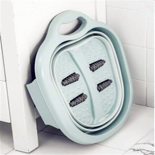 2019 new foldable portable travel collapsible deep barrel home plastic massage foot artifact foot bath