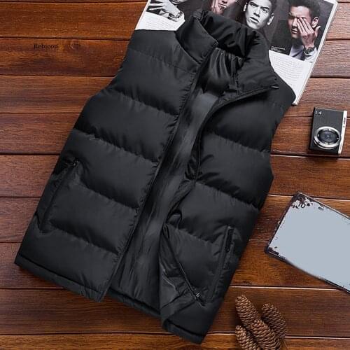 2021 New Mens Vest Jackets Sleeveless Vest Winter Mens Warm Vest Homme Casual Thicken Waistcoat Chalecos Para Hombre M-5XL