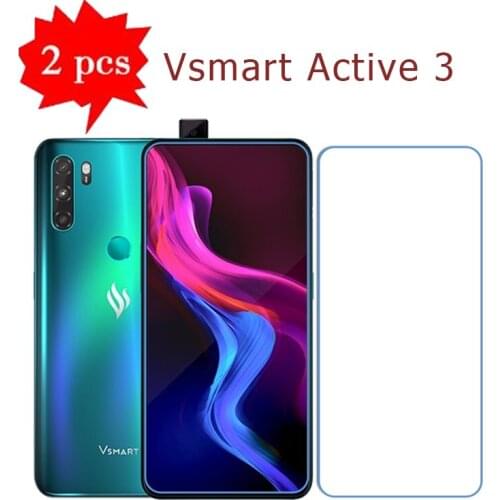 New Premium High Quality Transparent Tempered Glass For Vsmart Active 3 Screen Protector Film Curve