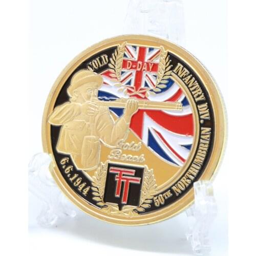 US Army Maple Leaf Normandy Landing Commemorative Coin Collection Coin Color Coin Lucky Sniper Gold Coin Crafts Collectibles