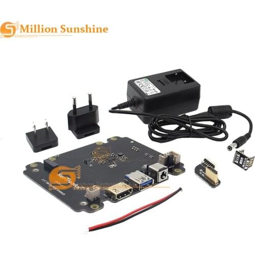 X820 V3.0 2.5 inch SATA HDD/SSD Storage Expansion Board with DC 5V 4A Power Adapter Plug for Raspberry Pi 3 B+ (Plus) /3 B