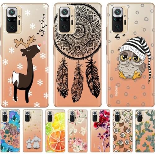 Silicon Case For Xiaomi Redmi Note 10 Pro Max 10S Case Back Cover Coque Funda Shell Soft TPU Cartoon Phone Bag Bumper Protective