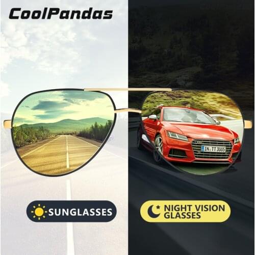 2020 New Aviation Men Sunglasses Polarized Driving Photochromic Day Night Vision Goggle Glasses Women UV400 lentes de sol hombre