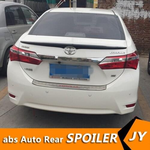 For TOYOTA Corolla Spoiler 2014-2016 Corolla spoiler High Quality ABS Material Car Rear Wing Primer Color Rear Spoiler