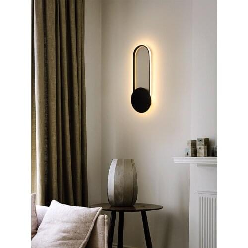 Led Wall Lamp Bedroom Bedside Modern Minimalist Shopping Mall Living Room Tv Background Aisle Nordic Creative Staircase Lamp