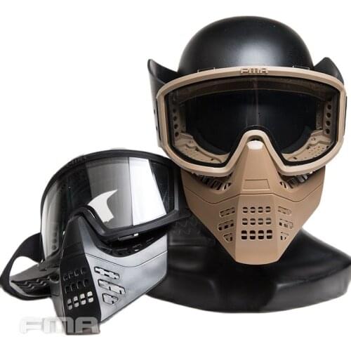 FMA tactical anti fog goggles 6mm double layer lens high strength anti fog detachable tb1338