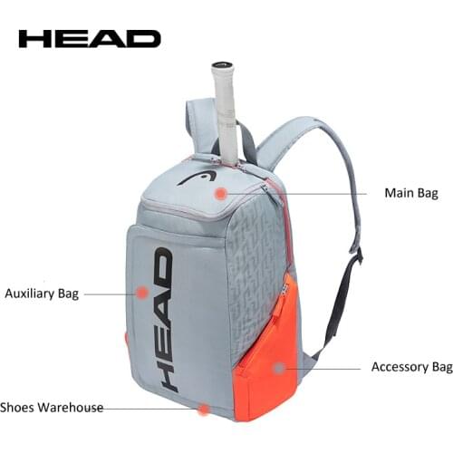 Independent Shoes Warehouse HEAD Tennis Backpack 2021 Djokovic Radical Rebe Tennis Bag Men Women HEAD Tenis Sports Storage Bags