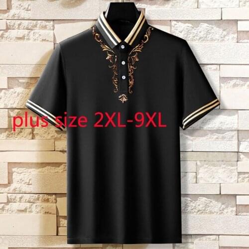New Arrival Cotton Extra Large Fashionable Embroidery Short Sleeve Bust 160 Knitted Summer Men T Shirt Plus Size 2XL-7XL8XL9XL
