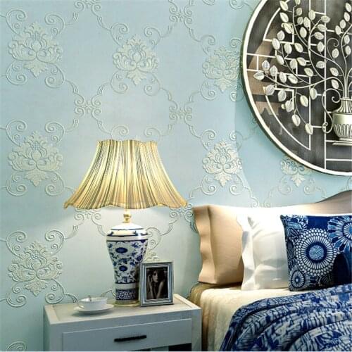 Beibehang high quality European 3D wallpaper bedroom living room TV sofa background wall embossed non-woven 3D wallpaper roll