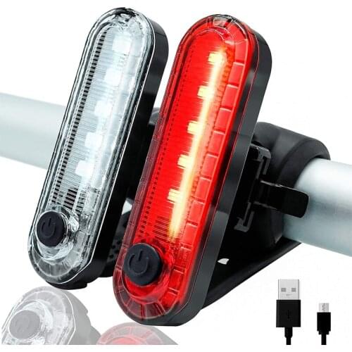 Bright Bike Tail Lights USB Rechargeable Rear Bike Light Night Riding 4 Light Mode Options Bicycle Light Safety Warning Taillamp