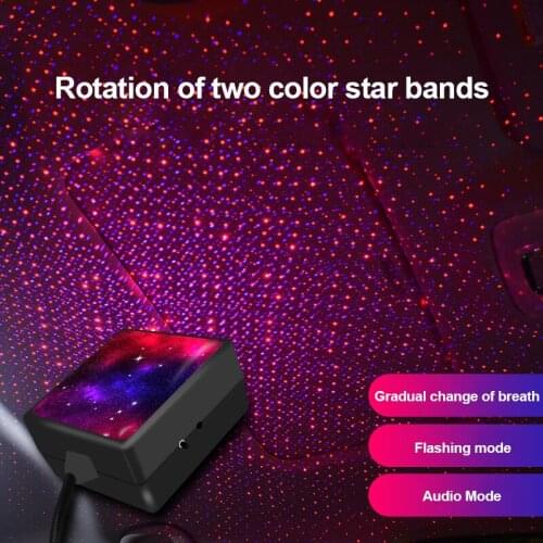 1Pc USB Car Interior Roof LED Star Night Light Atmosphere Starry Sky Projector Lamp Car Decorative Lamps Automobiles Parts