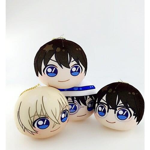 1pcs Japan Plush Keychain Doll Detective Conan Kaitou Kiddo Dumpling Backpack Mobile Phone Pendant Cosplay Props New Year Gifts