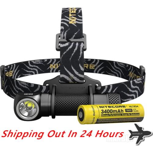 Free Shipping NITECORE HC33 1800Lumen Headlamp 18650 Rechargeable Battery Headlight Waterproof Flashlight Outdoor Camping Hiking