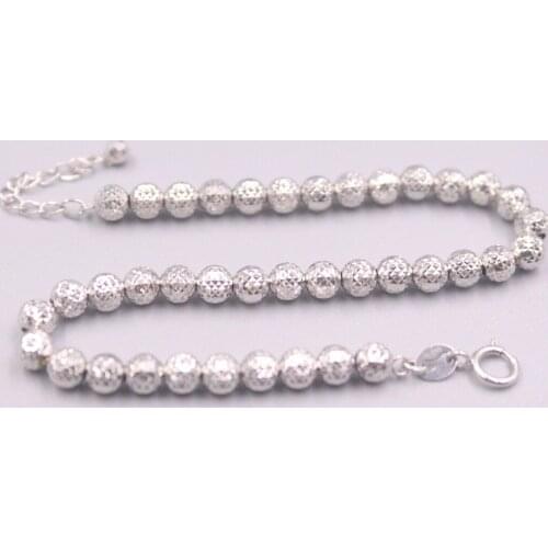 Pure 18K Yellow Gold Bracelet Lovely Feather Link Bracelet 19.5cm Au750