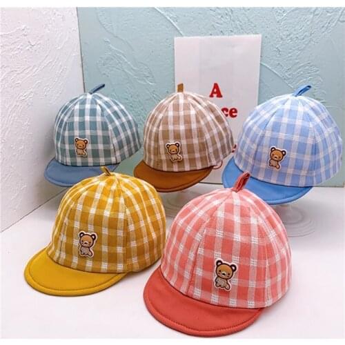 Baby Korean Version Sunhat Peaked Cap Simplicity Sun Protection Neutral Spring And Autumn Shading Cartoons Cotton Comfortable