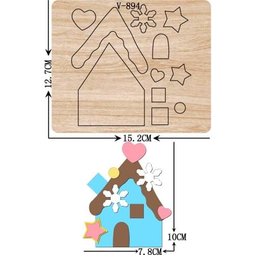 DIY New House, castle, windmill wooden dies cutting dies for scrapbooking /Multiple sizes /V-894