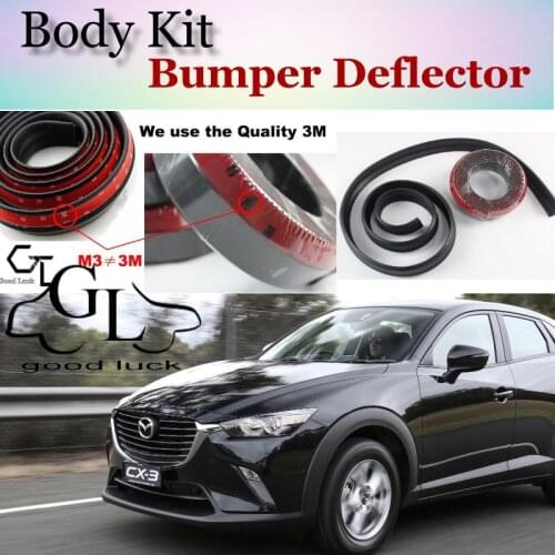 For Mazda CX3 CX-3 CX 3 Akari Bumper Lip / Front Spoiler Deflector Car Scratch Proof Adhesive / Body Kit / Strip Skirt