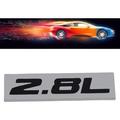 Chrome Black 2.8L 2.8 L Engine for Fender Trunk Lid Emblem Decal Badge Sticker