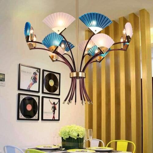 Classical Chandelier Led Lamp Fan Suspension Light 4/ 8/ 12 Heads For Living Room Study Home Lighting Art Decoration PA0239