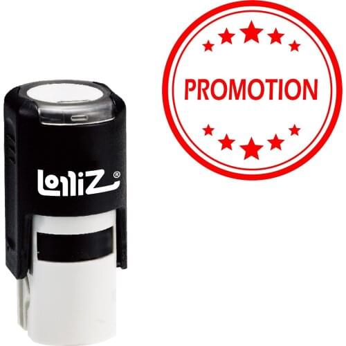 LolliZ Promotion Round Office Stars One Line Self-Inking Stamp