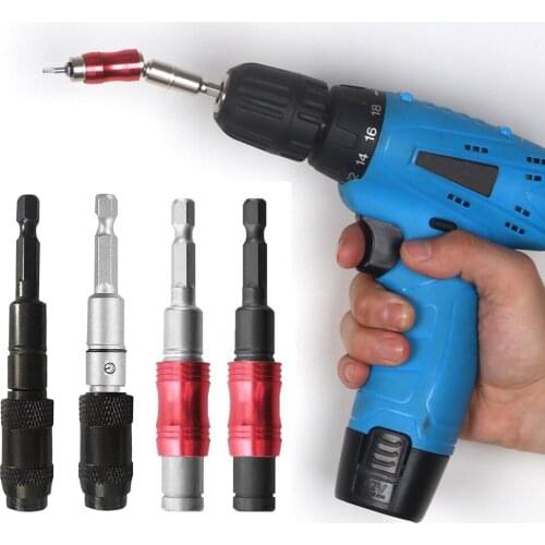 2pcs Magnetic Screw Drill Tip Quick Change Locking Flexible Bit Holder Electric Drill Adapter Drive Guide Converter Accessories